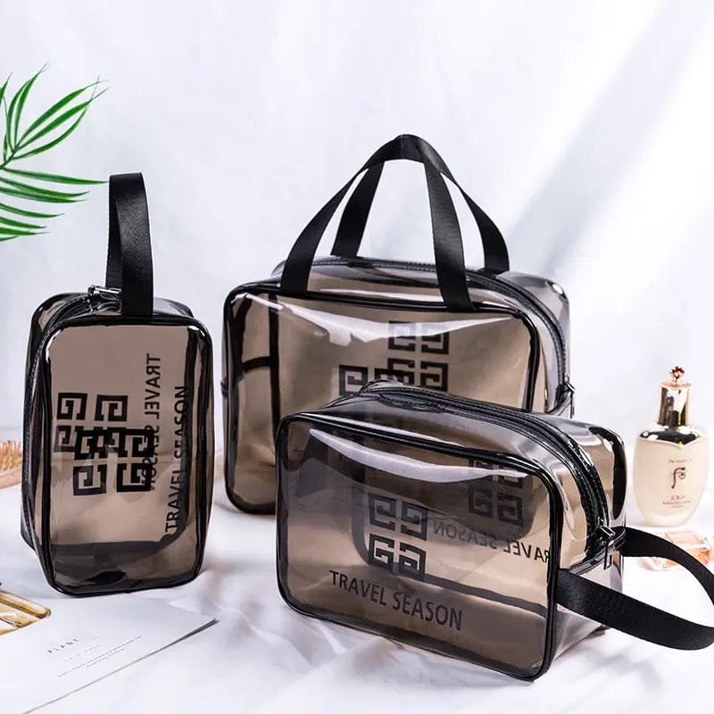 Set Of 3 Dream Travel Pouch, Transparent Oriented Makeup Bag, Carry Travel Zippered Pouch Bag, Waterproof, Portable Travel Cosmetics Pouch, Multifunctional PVC Zip Toiletry Carry Pouch Set Of 3 Dream Travel Pouch, Transparent Oriented Makeup Bag, Carry Travel Zippered Pouch Bag, Waterproof, Portable Travel Cosmetics Pouch, Multifunctional PVC Zip Toiletry Carry Pouch